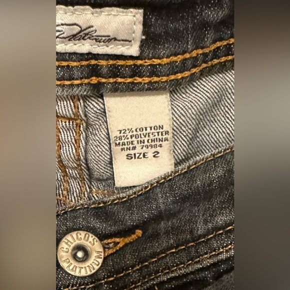 Chico’s Platinum Women’s Capri Jeans Chico’s Size 2, US 12 - Picture 7 of 9